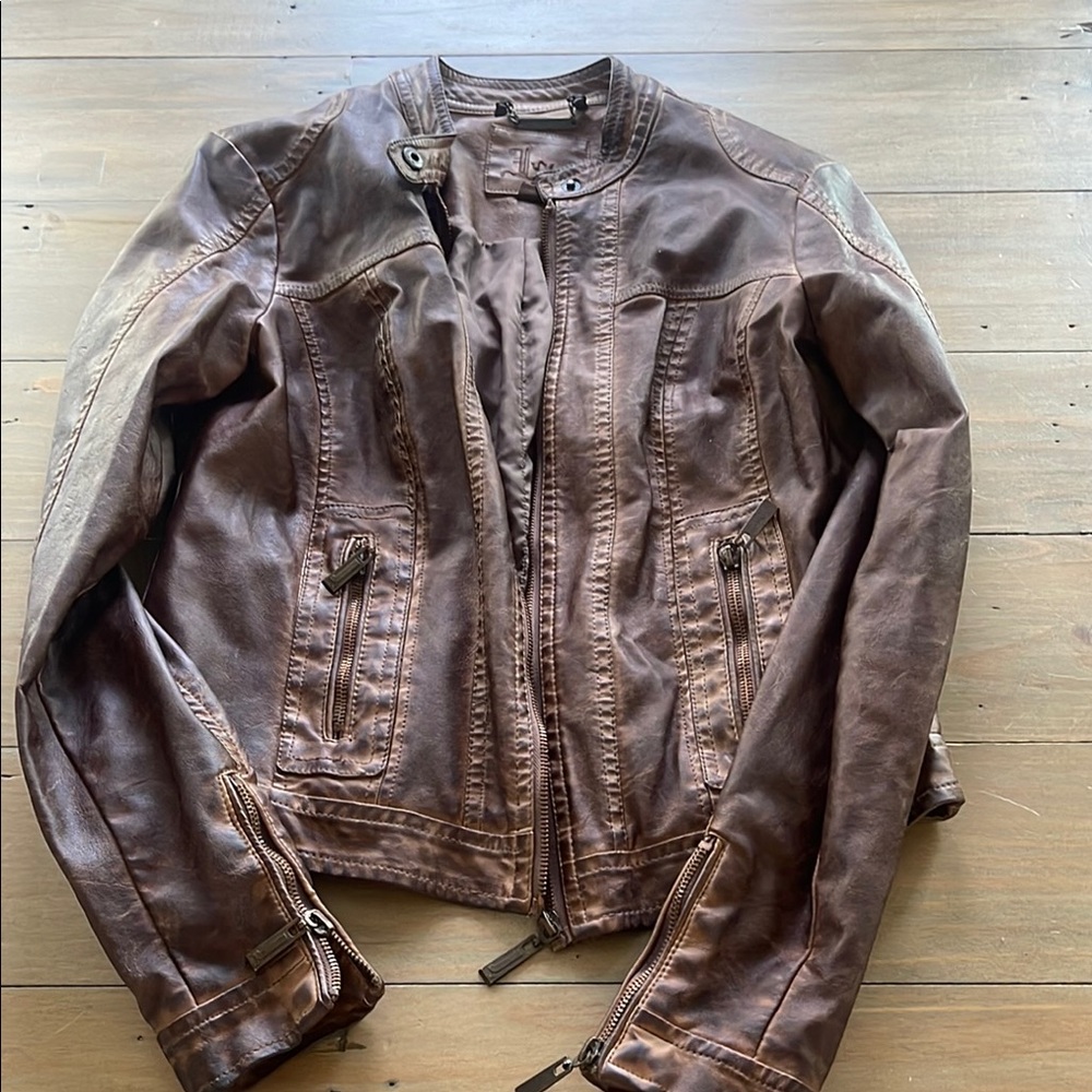 MotoBrown Leather Jacket